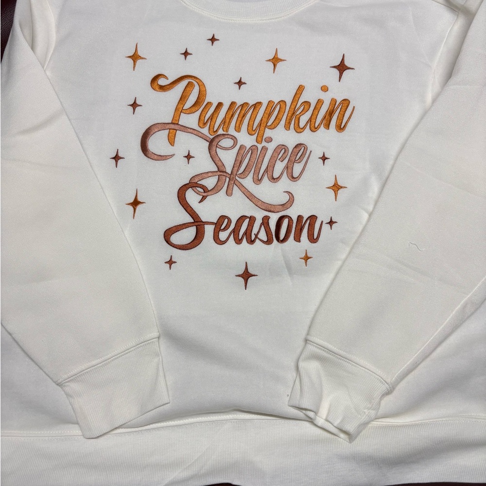 Pumpkin Spice Season White Sweatshirt